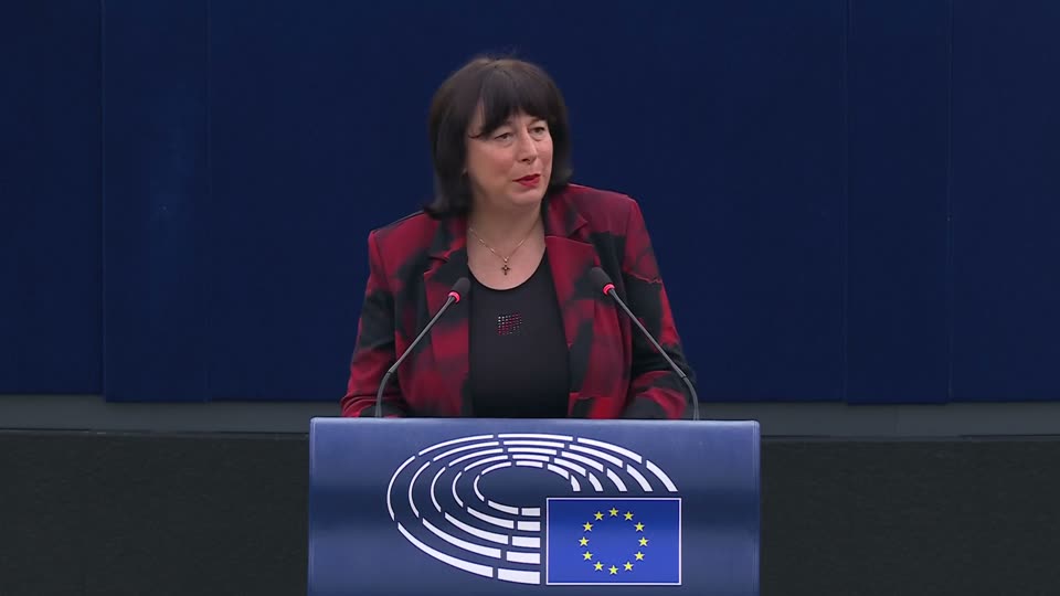 European Parliament plenary session, speaker at the lectern